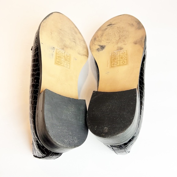 ASOS Vegan Mock Croc Gold Hardware Slip On Oxford Loafers Women’s UK 5 / US 7.5 - Picture 9 of 16